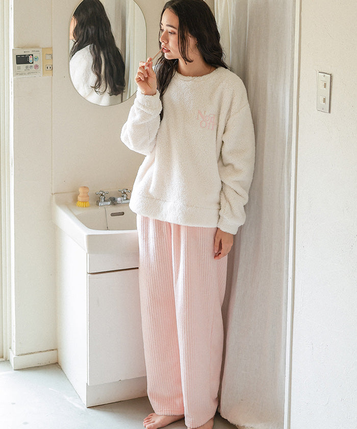 ティティベイト titivate ふわもこマシュマロタッチパジャマセットアップ （ライトベージュ） ライトベージュ