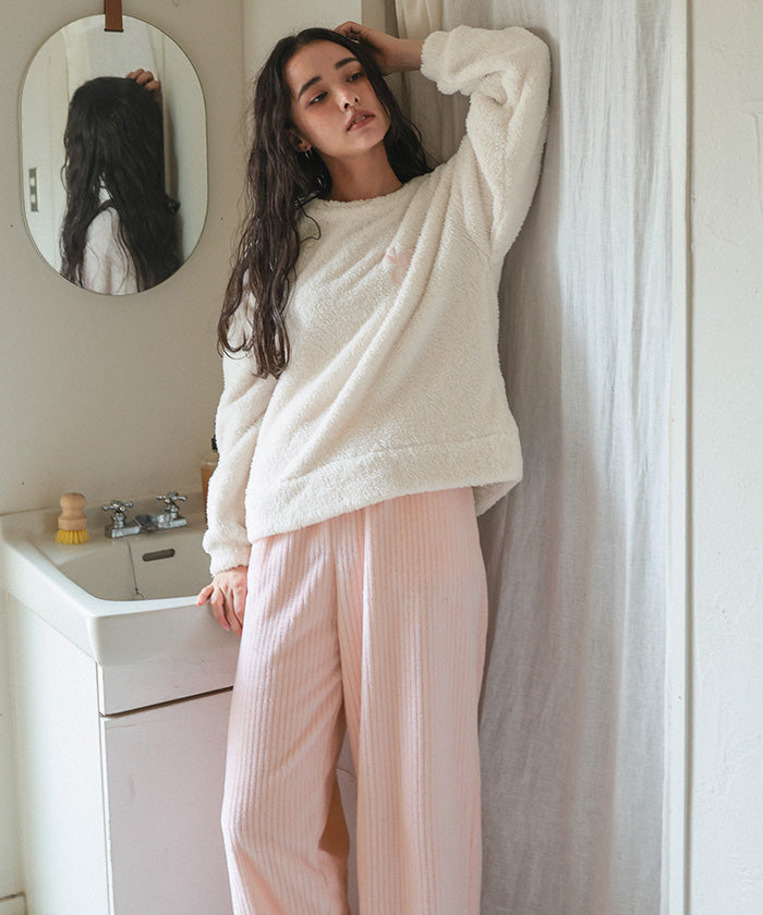 ティティベイト titivate ふわもこマシュマロタッチパジャマセットアップ （ライトベージュ） ライトベージュ