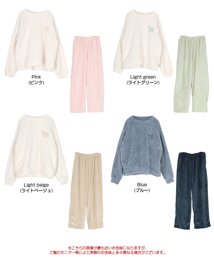 ティティベイト titivate ふわもこマシュマロタッチパジャマセットアップ （ライトベージュ） ライトベージュ