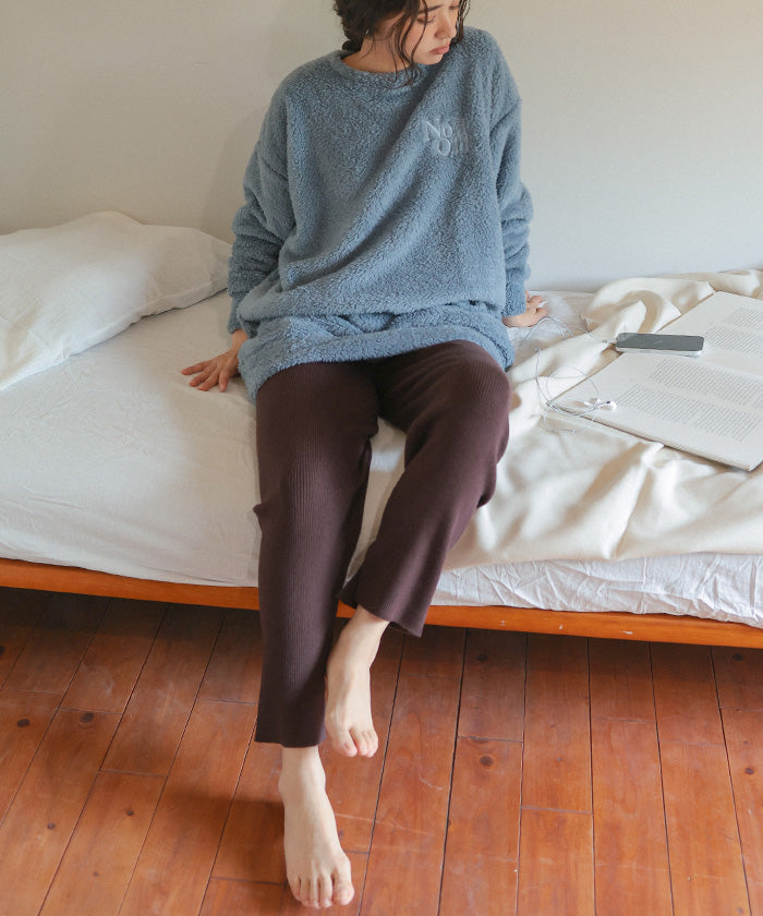 ティティベイト titivate モチッとタッチリブニットレギンスパンツ （グレージュ） グレージュ