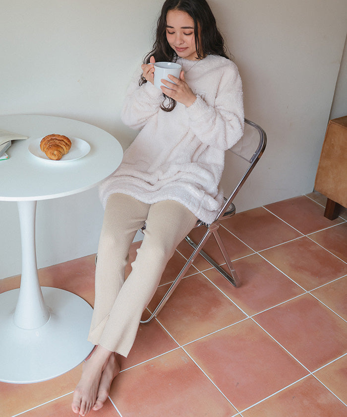 ティティベイト titivate モチッとタッチリブニットレギンスパンツ （グレージュ） グレージュ