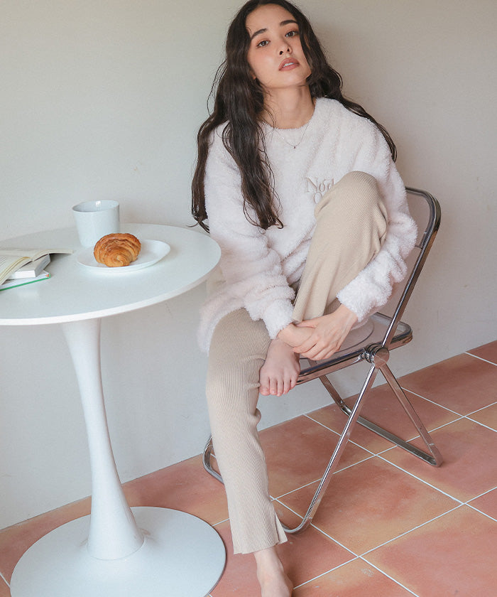 ティティベイト titivate モチッとタッチリブニットレギンスパンツ （グレージュ） グレージュ