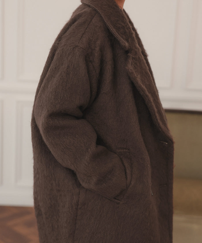 ティティベイト titivate シャギーミドルダブルコクーンコート （ブラウン） ブラウン