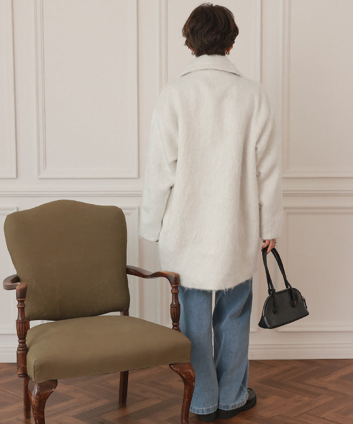 ティティベイト titivate シャギーミドルダブルコクーンコート （ブラウン） ブラウン