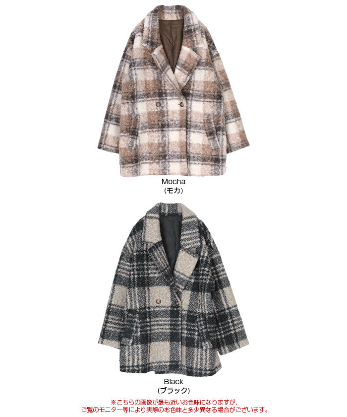 ティティベイト titivate チェック柄テーラードジャケット （モカ） モカ