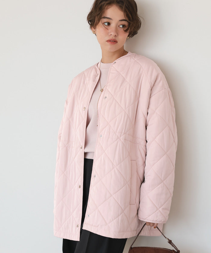 ティティベイト titivate ウエストドローストリングキルティングジャケット （ライトピンク） ライトピンク