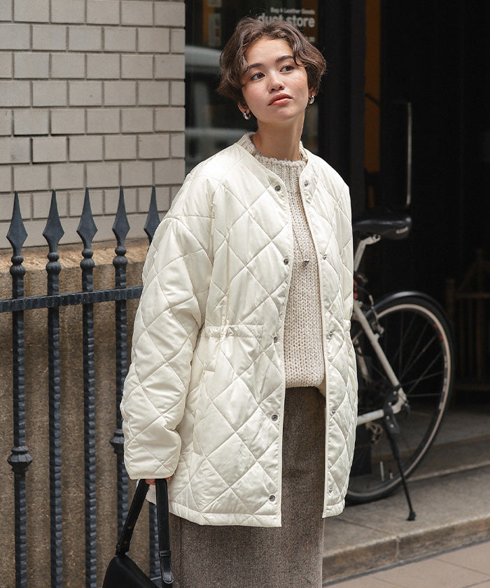 ティティベイト titivate ウエストドローストリングキルティングジャケット （ライトピンク） ライトピンク