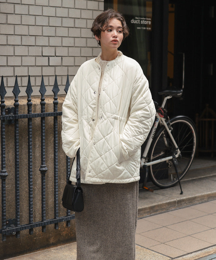 ティティベイト titivate ウエストドローストリングキルティングジャケット （ライトピンク） ライトピンク