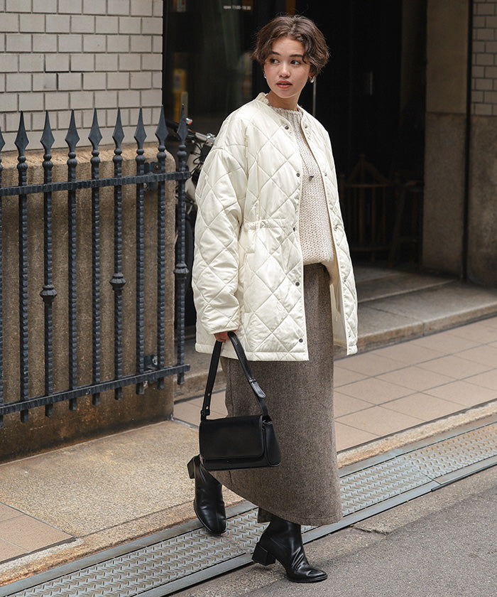 ティティベイト titivate ウエストドローストリングキルティングジャケット （ライトピンク） ライトピンク