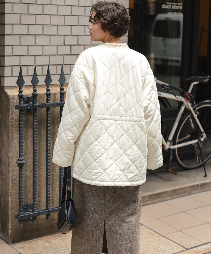 ティティベイト titivate ウエストドローストリングキルティングジャケット （ライトピンク） ライトピンク