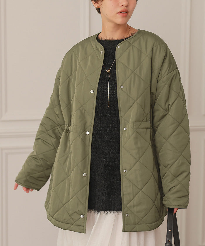 ティティベイト titivate ウエストドローストリングキルティングジャケット （ライトピンク） ライトピンク