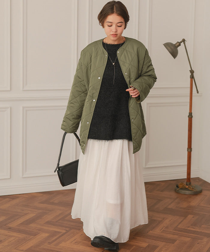 ティティベイト titivate ウエストドローストリングキルティングジャケット （ライトピンク） ライトピンク