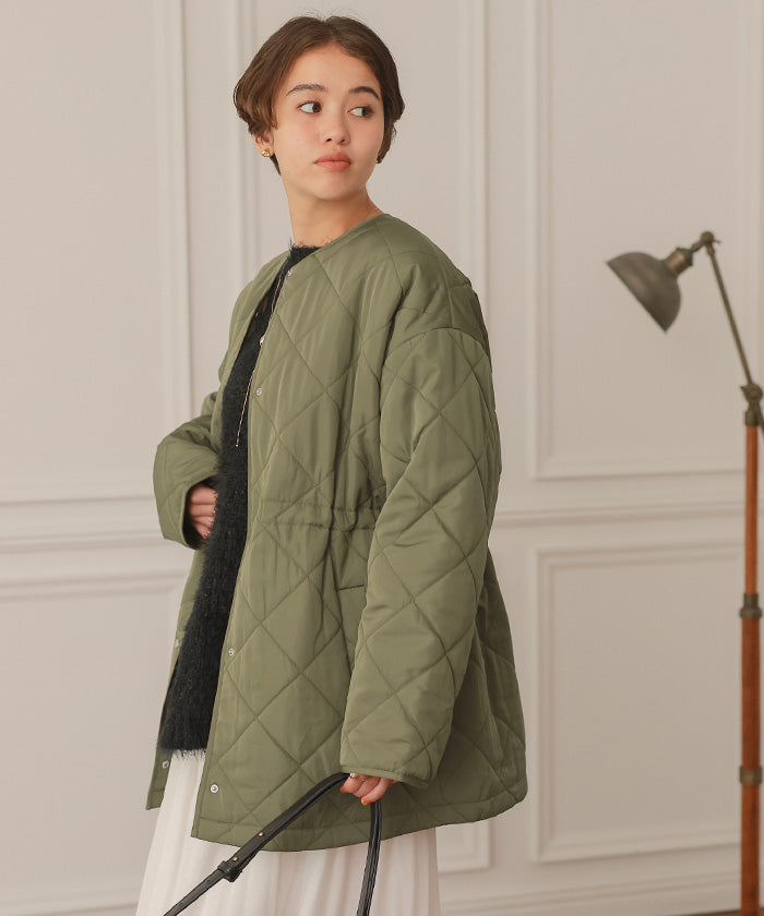 ティティベイト titivate ウエストドローストリングキルティングジャケット （ライトピンク） ライトピンク