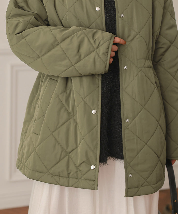 ティティベイト titivate ウエストドローストリングキルティングジャケット （ライトピンク） ライトピンク