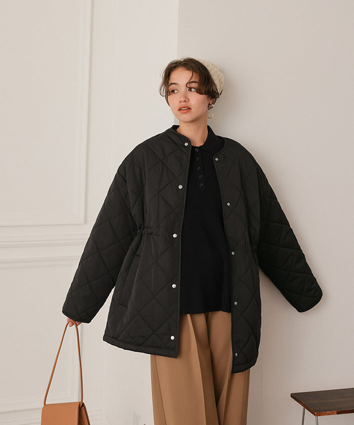 ティティベイト titivate ウエストドローストリングキルティングジャケット （ライトピンク） ライトピンク