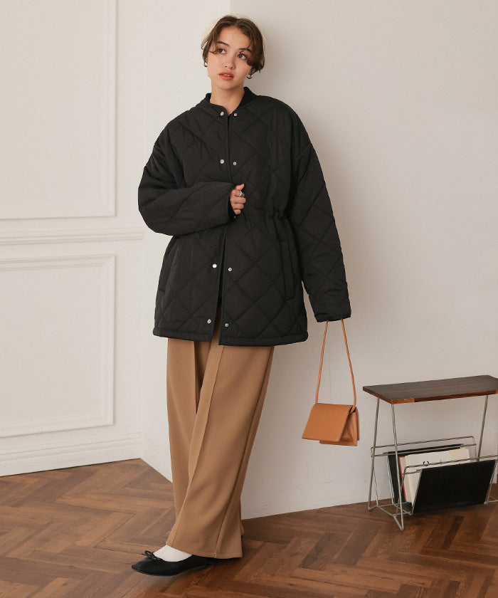 ティティベイト titivate ウエストドローストリングキルティングジャケット （ライトピンク） ライトピンク