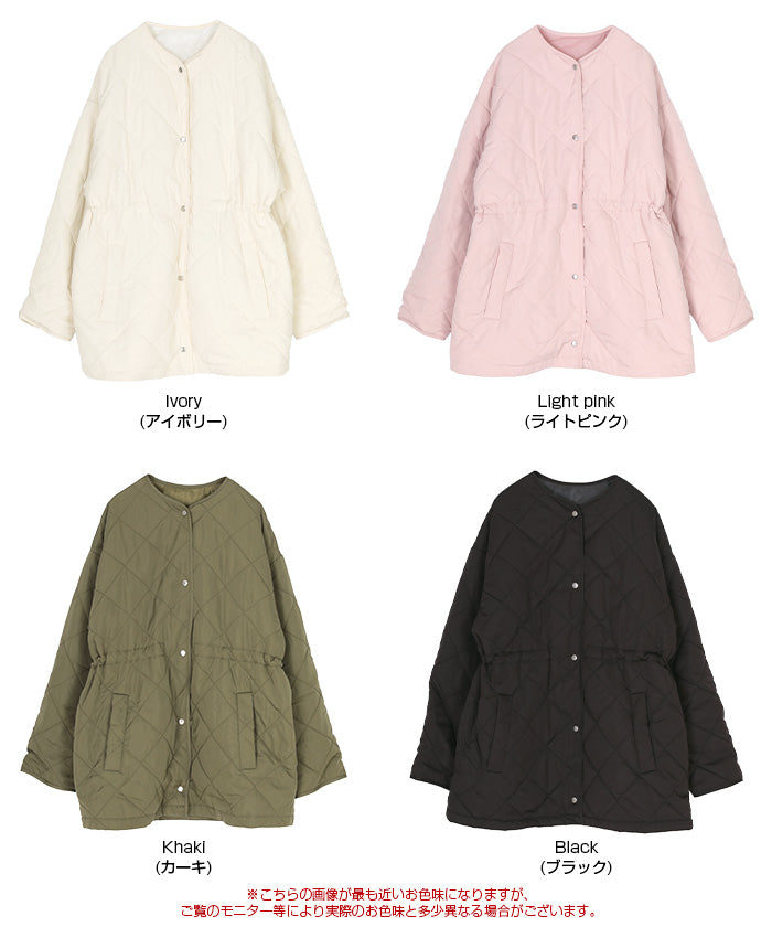 ティティベイト titivate ウエストドローストリングキルティングジャケット （ライトピンク） ライトピンク