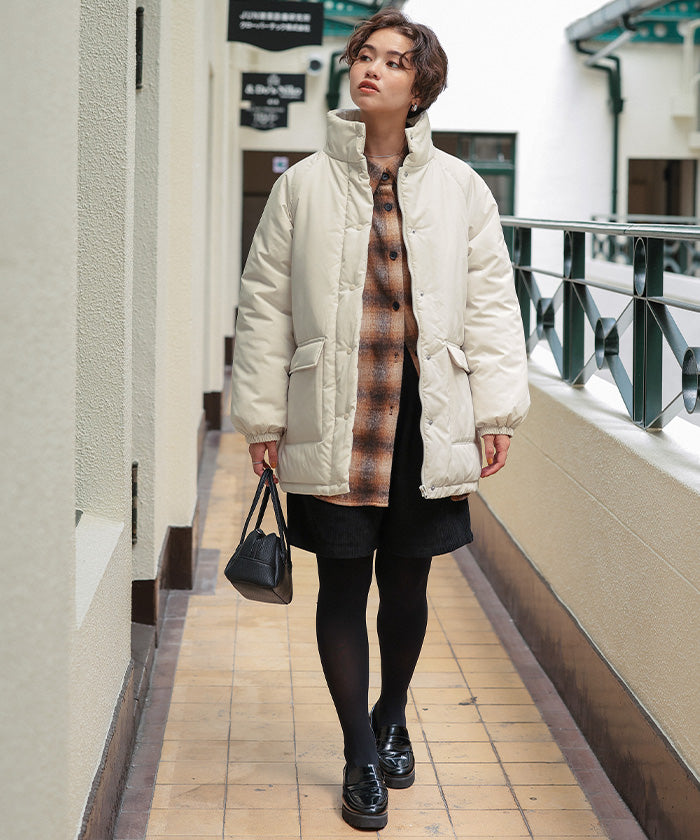 ティティベイト titivate スタンドカラー中綿ブルゾン （アイボリー） アイボリー