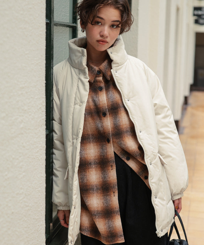 ティティベイト titivate スタンドカラー中綿ブルゾン （アイボリー） アイボリー