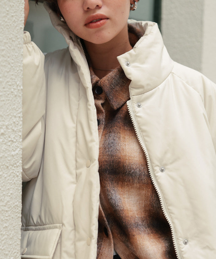 ティティベイト titivate スタンドカラー中綿ブルゾン （アイボリー） アイボリー