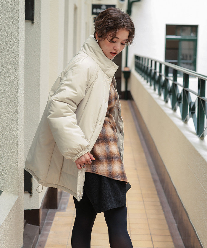 ティティベイト titivate スタンドカラー中綿ブルゾン （アイボリー） アイボリー