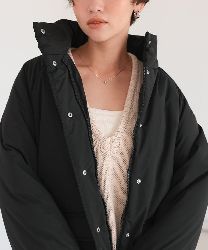 ティティベイト titivate スタンドカラー中綿ブルゾン （アイボリー） アイボリー