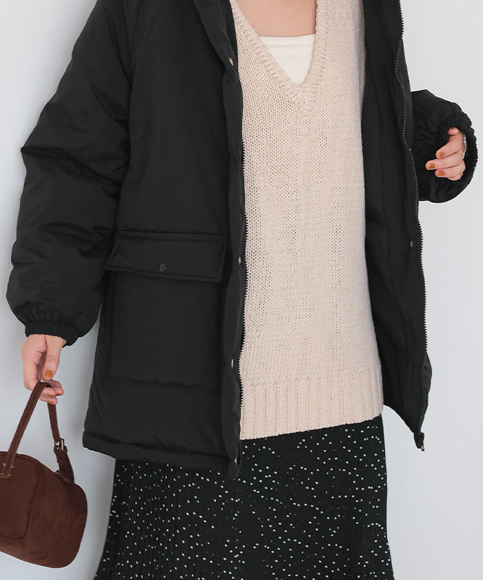 ティティベイト titivate スタンドカラー中綿ブルゾン （アイボリー） アイボリー