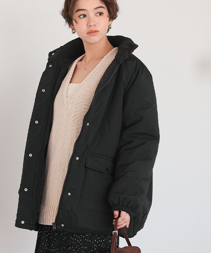 ティティベイト titivate スタンドカラー中綿ブルゾン （アイボリー） アイボリー