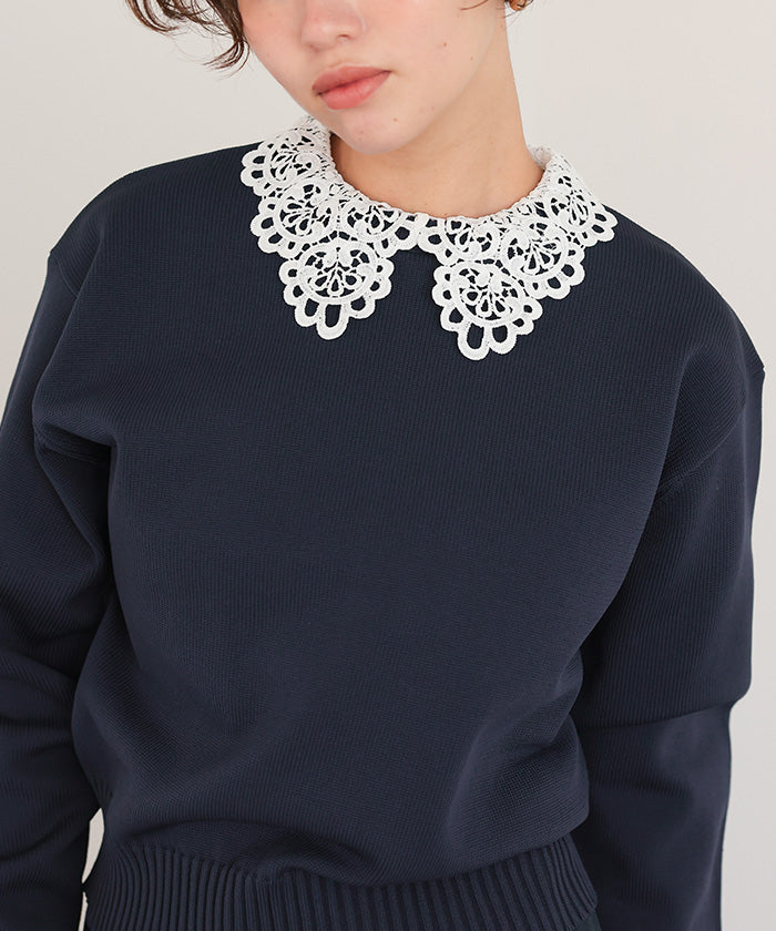 ティティベイト titivate 襟付きニットプルオーバー （アイボリー） アイボリー