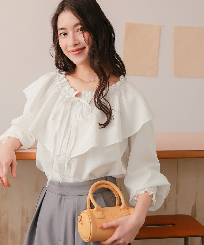 ティティベイト titivate ふんわりシルエットマルチウェイブラウス （ライトイエロー） ライトイエロー