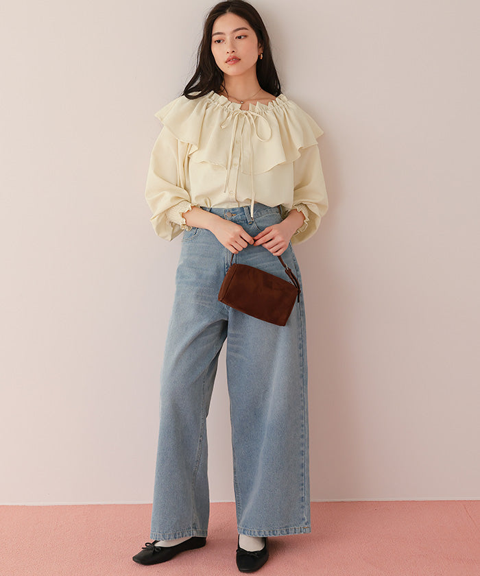 ティティベイト titivate ふんわりシルエットマルチウェイブラウス （ライトイエロー） ライトイエロー