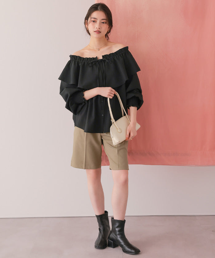 ティティベイト titivate ふんわりシルエットマルチウェイブラウス （ライトイエロー） ライトイエロー