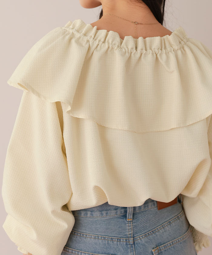 ティティベイト titivate ふんわりシルエットマルチウェイブラウス （ライトイエロー） ライトイエロー