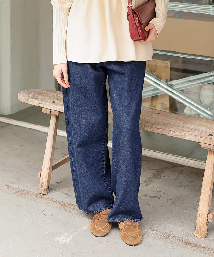 ティティベイト titivate ストレートシルエットデニムパンツ （インディゴ） インディゴ