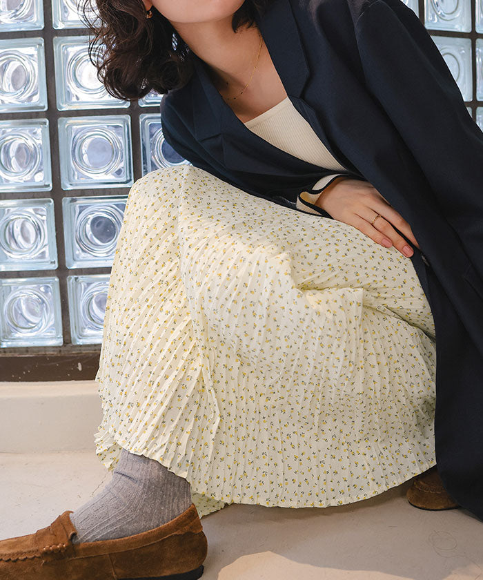 ティティベイト titivate ワッシャープリントスカート （アイボリー） アイボリー