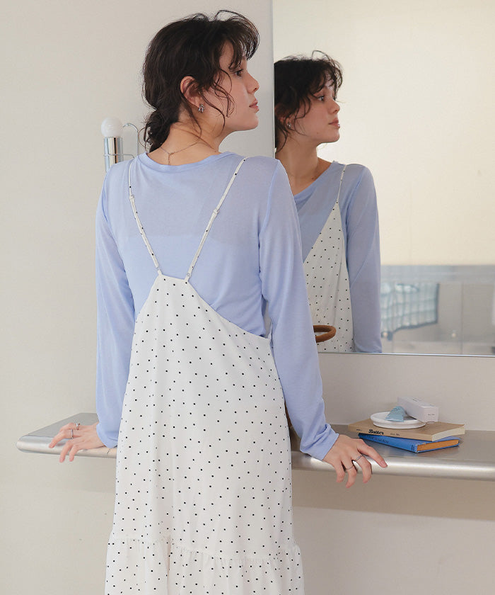 ティティベイト titivate Vネックフレアシルエットキャミソールワンピース （ブラック） ブラック