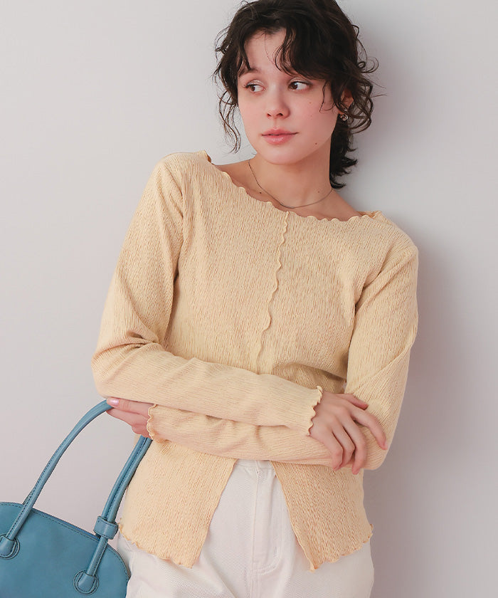 ティティベイト titivate スリットデザイントップス （ネイビー） ネイビー