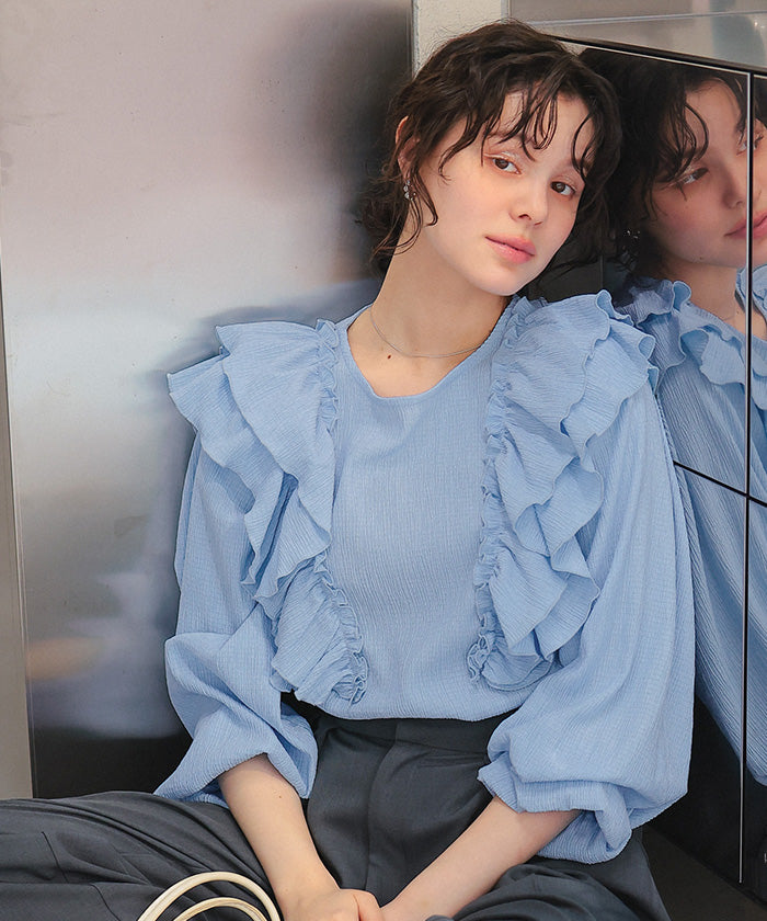 ティティベイト titivate 楊柳フリルブラウス （イエロー） イエロー