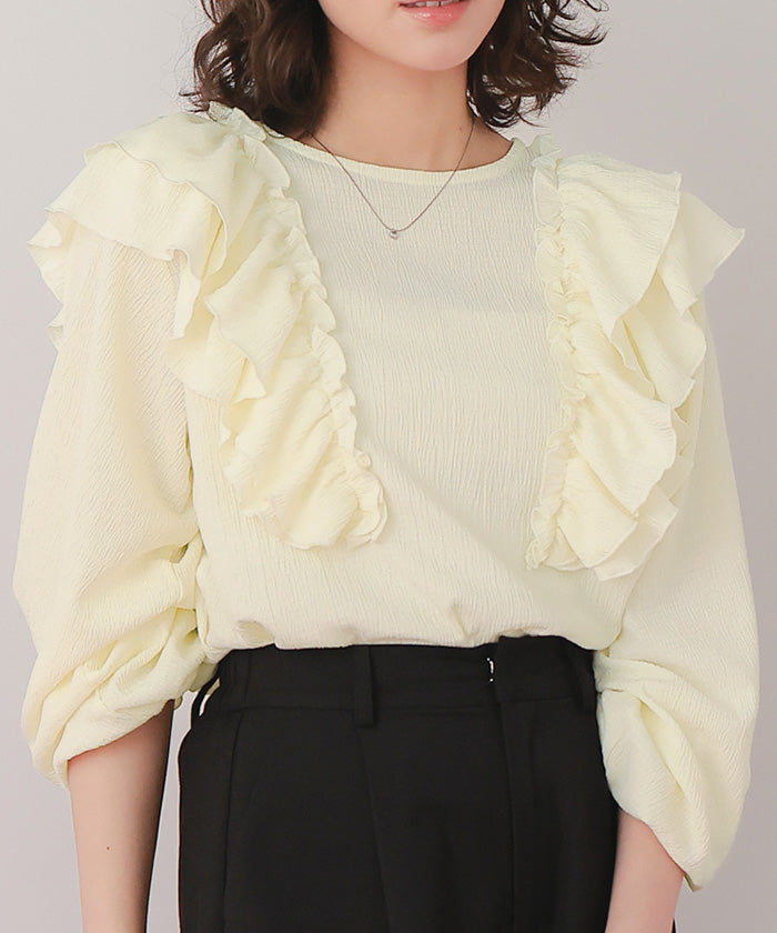 ティティベイト titivate 楊柳フリルブラウス （イエロー） イエロー