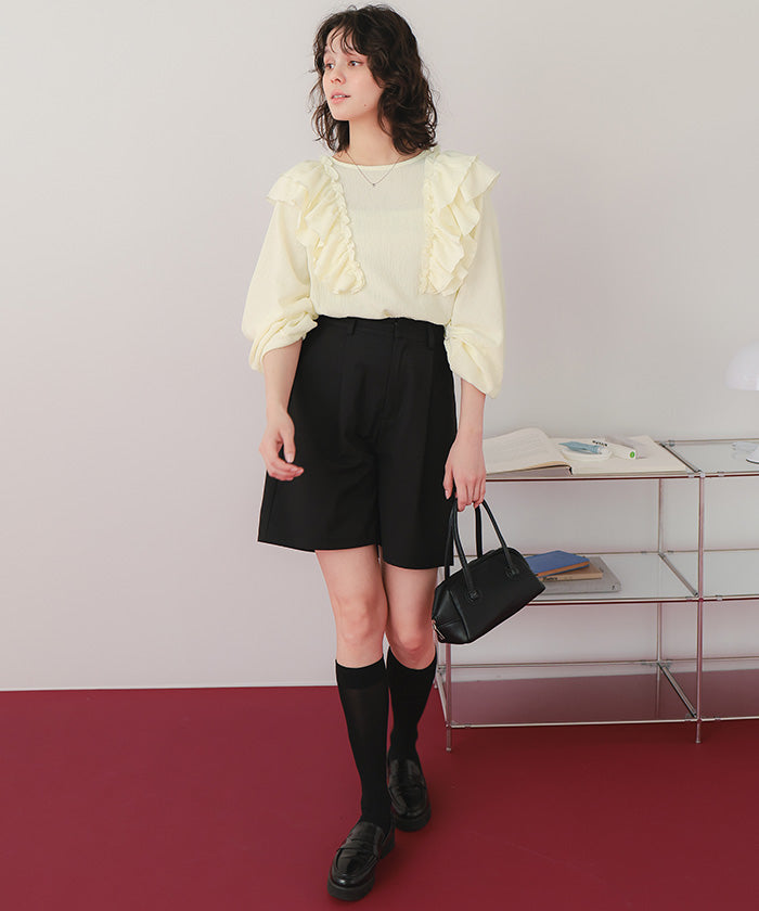 ティティベイト titivate 楊柳フリルブラウス （イエロー） イエロー