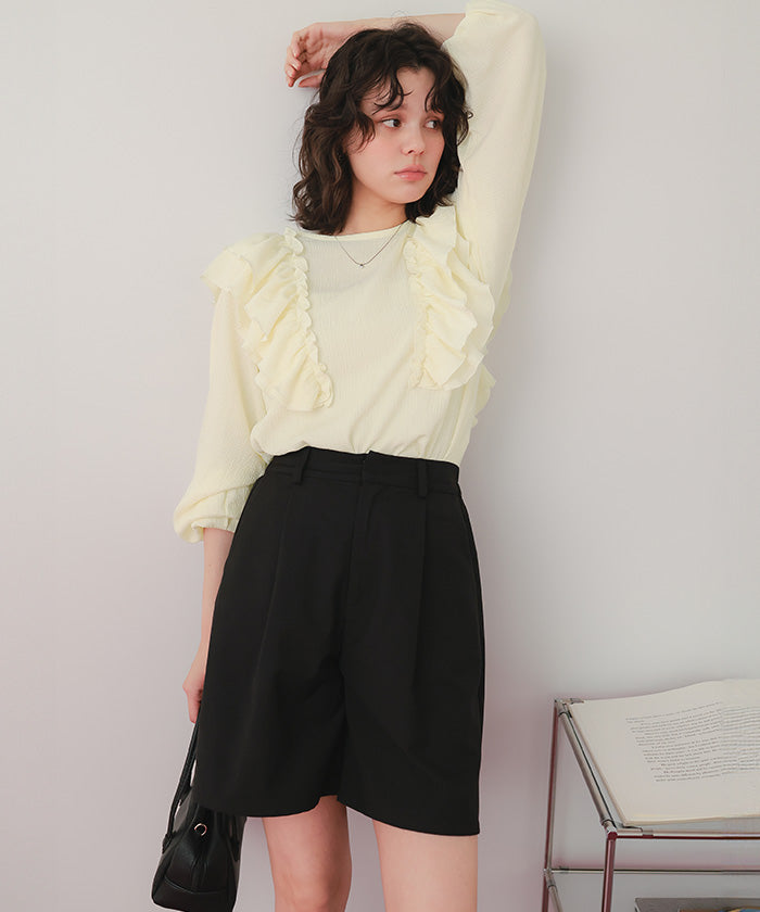 ティティベイト titivate 楊柳フリルブラウス （イエロー） イエロー