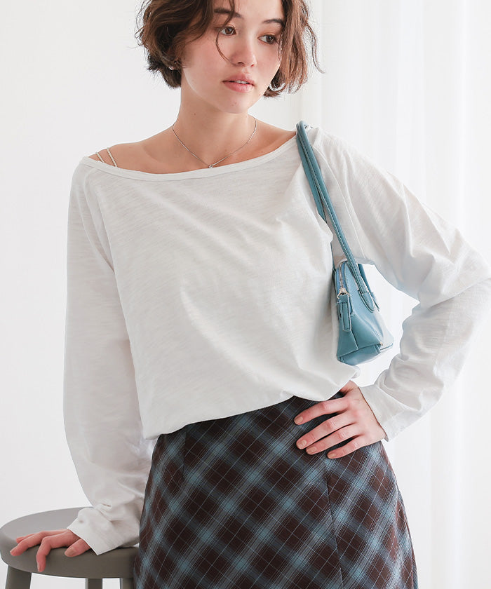 ティティベイト titivate ルーズロングスリーブカットソー （オフホワイト） オフホワイト