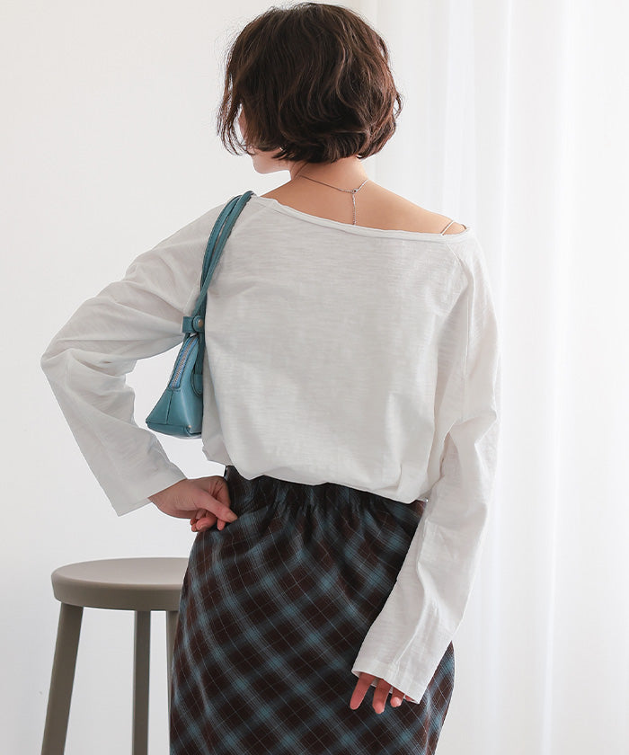 ティティベイト titivate ルーズロングスリーブカットソー （オフホワイト） オフホワイト