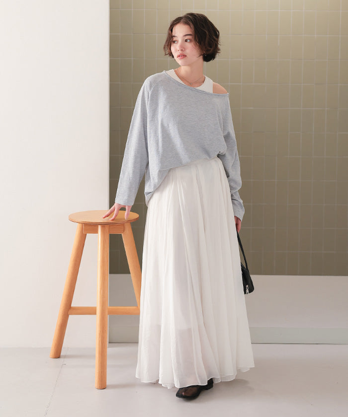 ティティベイト titivate ルーズロングスリーブカットソー （オフホワイト） オフホワイト