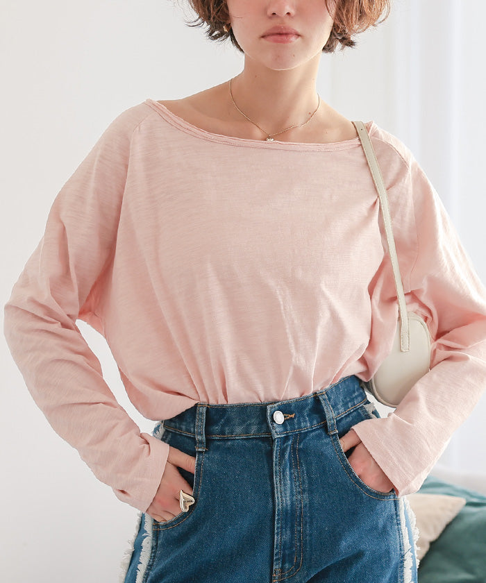 ティティベイト titivate ルーズロングスリーブカットソー （ライトピンク） ライトピンク