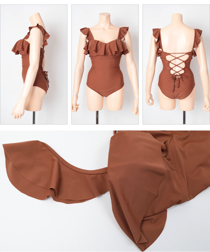 パッククロスフリルワンピース【返品不可商品】