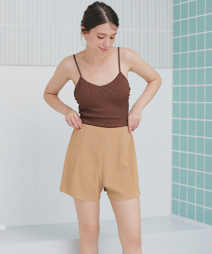 ティティベイト titivate ハイウエストシンプルショートパンツ/水着【返品不可商品】