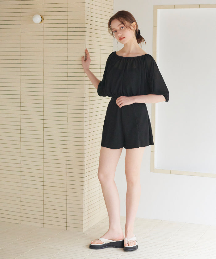 ティティベイト titivate ハイウエストシンプルショートパンツ/水着【返品不可商品】