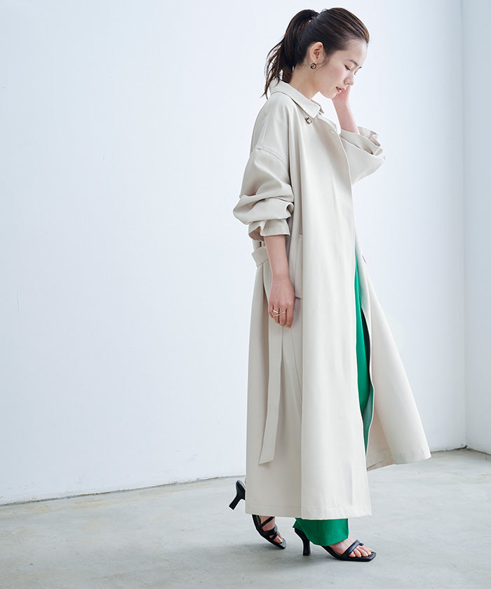 ティティベイト titivate ステンカラーワークオーバーコート （ダークピンク） ダークピンク