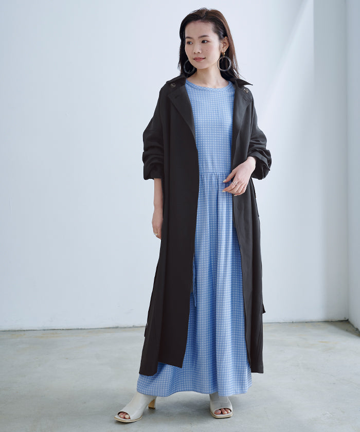 ティティベイト titivate ステンカラーワークオーバーコート （ダークピンク） ダークピンク